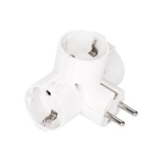 ADATTATORE TRIPLO SPINA SCHUKO 16A 3 PRESE SCHUKO 16A ECOVA 30055