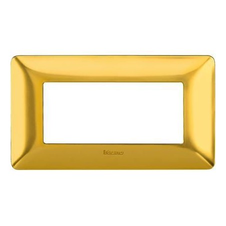 Placca Matix 4 Moduli Oro Satinato BTICINO AM4804GOS