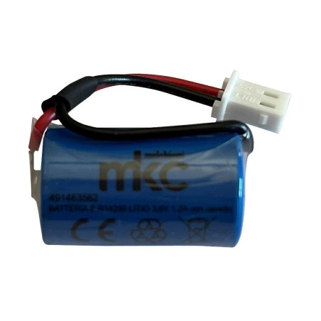 Batteria 1/2 Mezza Stilo AA a litio ER14250 3,6V 1,2A con Cavetto MELCHIONI 491463562