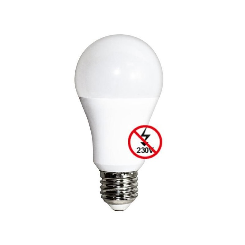 Lampadina LED Goccia A60 attacco E27 9W 4000K 12/24V AC/DC LIFE 39.920362N24
