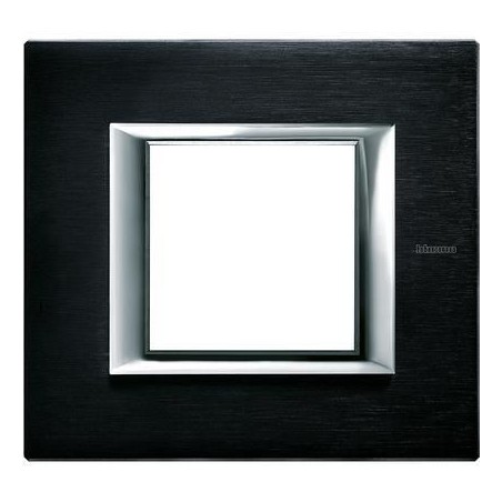 Axolute Placca 2 Moduli Antracite Spazzolata BTICINO HA4802XS