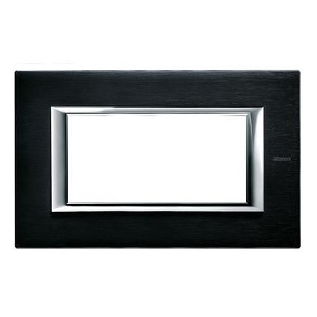 Axolute Placca 4 Moduli Antracite Spazzolata BTICINO HA4804XS