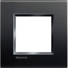 Livinglight placca 2 moduli quadra Antracite BTICINO LNA4802AR