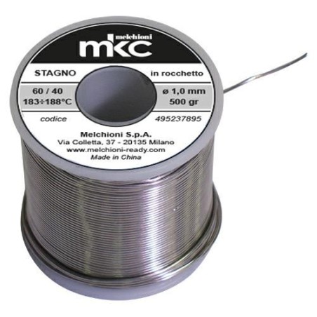 Stagno in rocchetto 60/40 1,0mm 500gr MELCHIONI 495237895