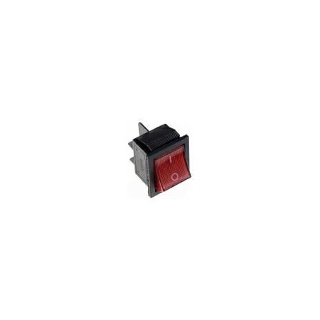 Interruttore a bascula bipolare luminoso Rosso 230v On-Off KONELCO GBC 24231000