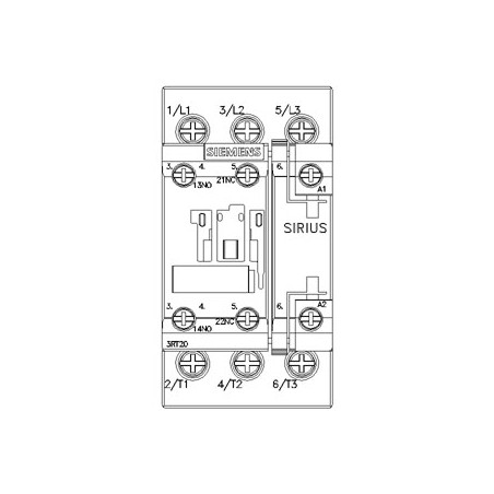 Contattore 3 poli 17A S0 1NA+1NC 230VCA SIEMENS 3RT20251AL20