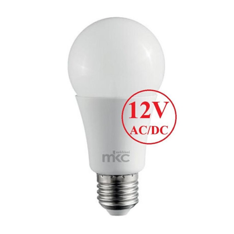 Lampadina LED Goccia A60 attacco E27 12W 4000K 12V AC/DC MELCHIONI 499048442