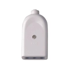 Presa Volante 10A 2P+T IMQ Bianca ECOVA 33011