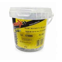 Barattolo Tasselli con Viti Diametro 6 100 pezzi NOBEX 174006