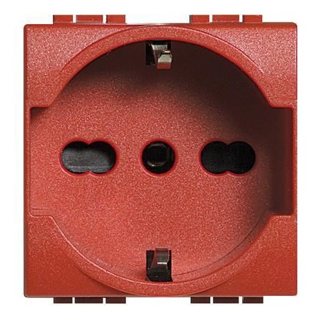 Livinglight presa schuko rossa BTICINO L4140/16R
