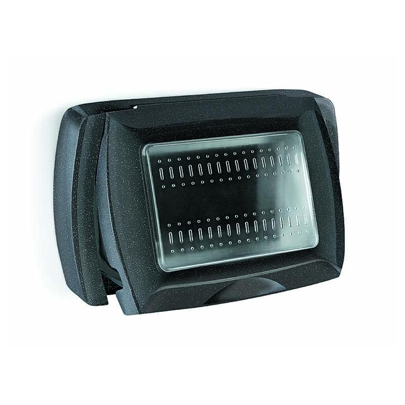 Placca Stagno IP55 Nera Life 3 Moduli ELETTROCANALI ECL4611N
