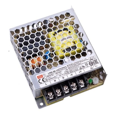 Alimentatore Switching 50W 12V 4,2A MEAN WELL LRS-50-12