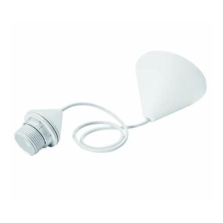 Rosone con Cavo per Lampade Attacco E27 Bianco ECOVA 31535