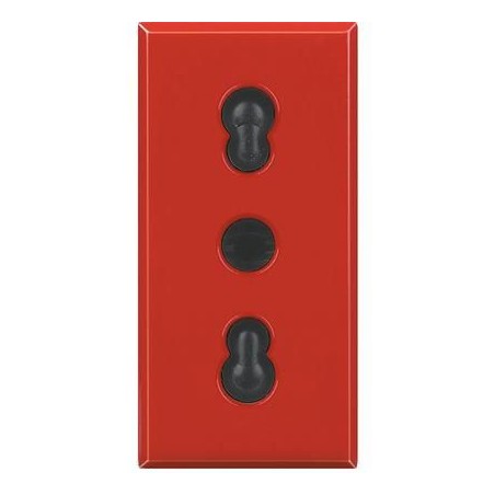 Axolute Presa Bipasso 10/16A Rossa BTICINO H4180R