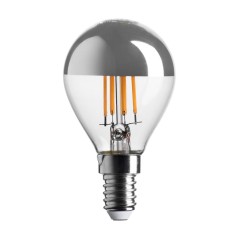 Lampadina LED Sfera Cupola Argentata attacco E14 4W 2700K BOT LIGHTING WLD3005X2CA