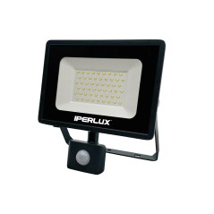 Proiettore LED Nero 50W 6500K 5120lm IP65 con Sensore IPERLUX IPF50SC