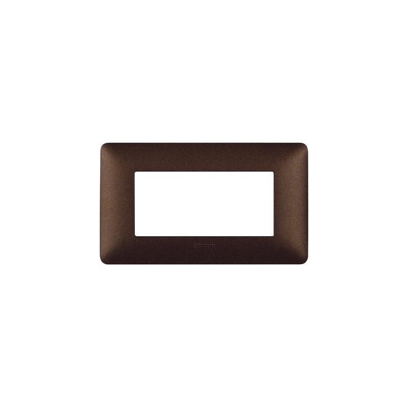 Placca Matix 4 Moduli Marrone Caffe BTICINO AM4804TGG Placca Matix 4 Moduli Marrone Caffe BTICINO AM4804TGG
