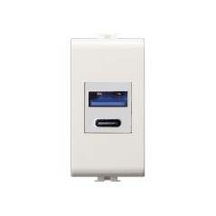 Alimentatore USB A/C Easy Compatibile Bticino Matix 5/12V 3A ELETTROCANALI ECSE8981AC