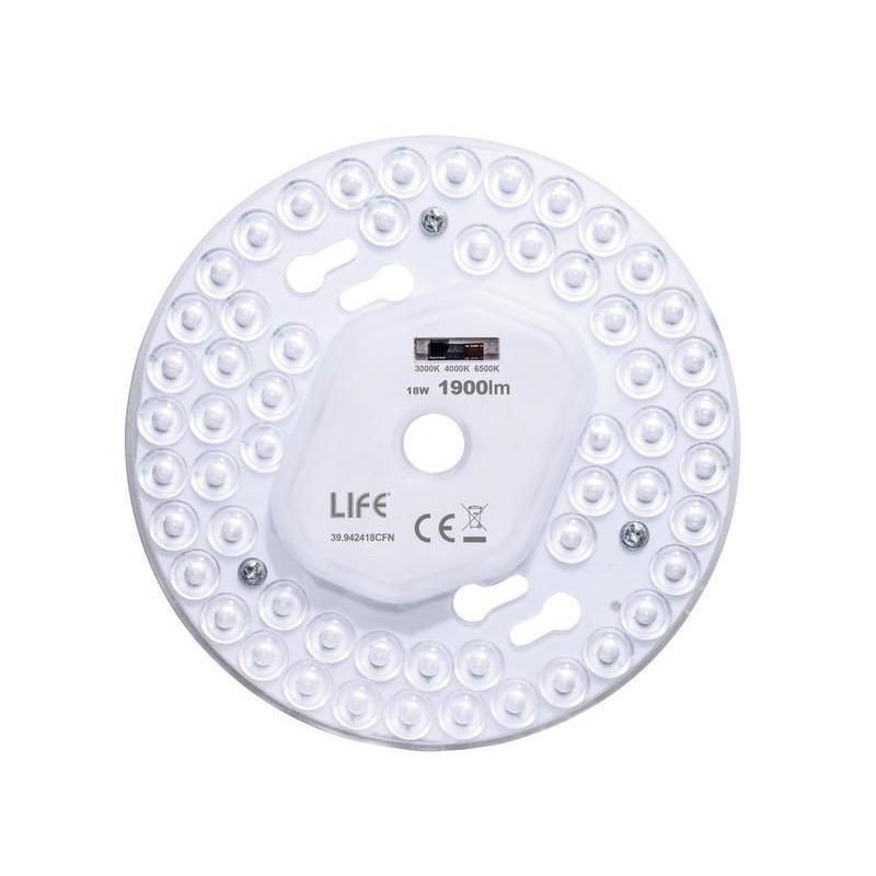 Modulo LED a Disco con Magnete 18W Tricolor LIFE 39.942418CFN Modulo LED a Disco con Magnete 18W Tricolor LIFE 39.942418CFN