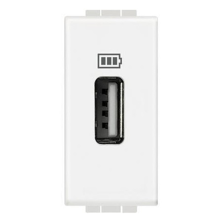 Presa USB LivingLight singola alimentazione diretta 1.1A BTICINO N4285C1