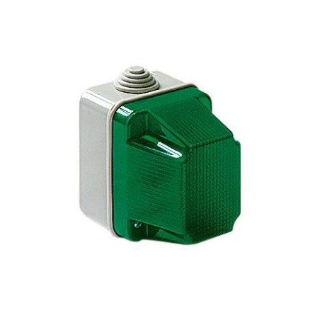 Cassetta di segnalazione colore verde lampada E14 ELETTROCANALI EC320V