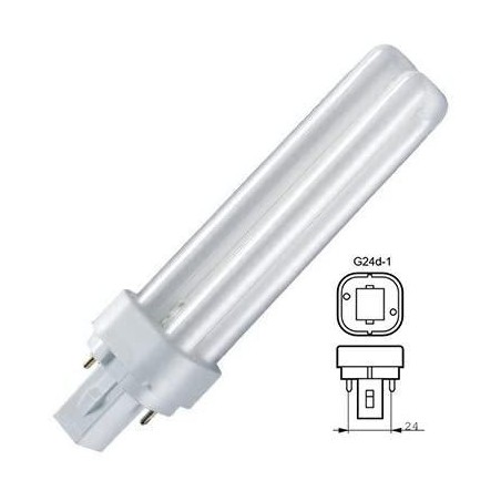 Lampada Fluorescente Compatta 13W 3000K G24d-1 RADIUM