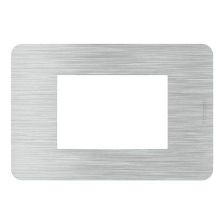 Placca Effects 3 moduli alluminio MatixGO BTICINO JA4803EA
