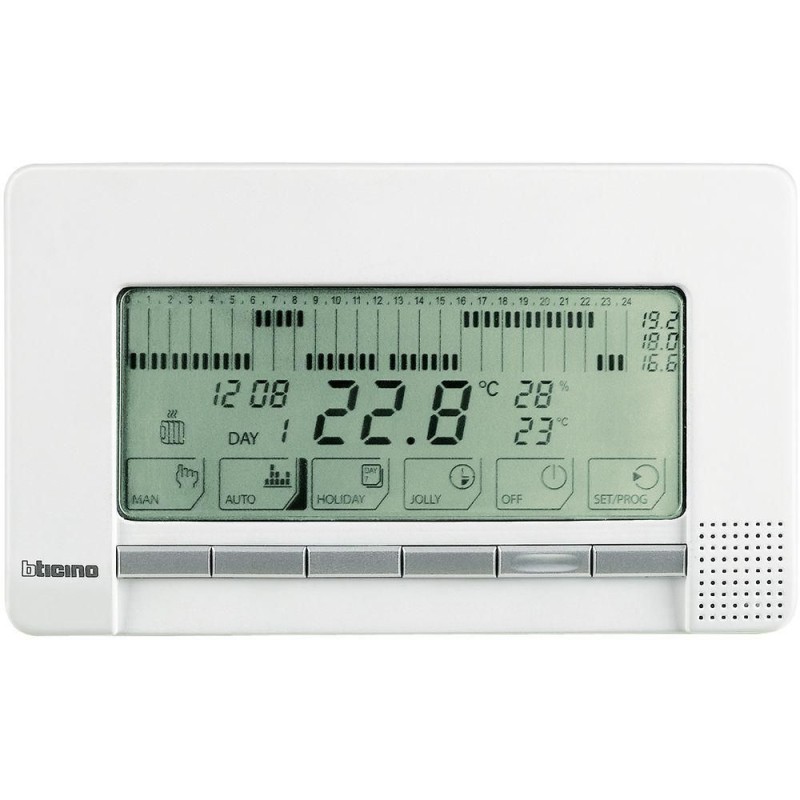 Cronotermostato Settimanale LivingLight da Parete Bianco BTICINO N4450