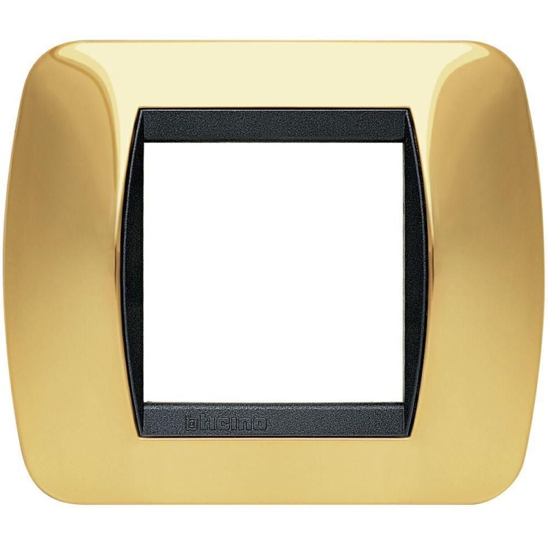 Placca Living International 2 Moduli Oro Lucido BTICINO L4802OR Placca Living International 2 Moduli Oro Lucido BTICINO L4802OR