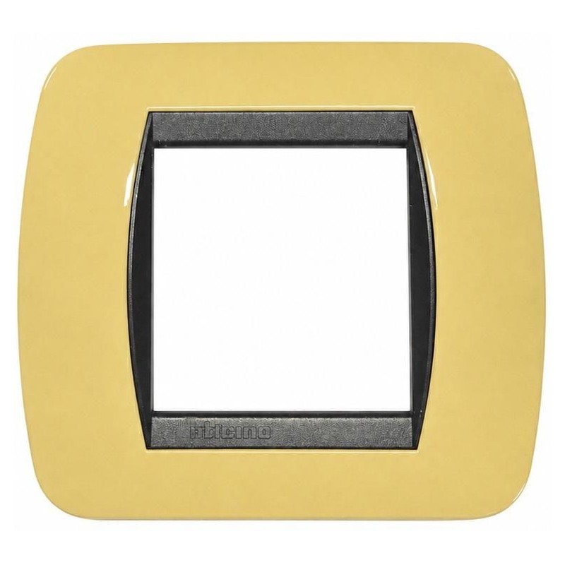 Placca Living International 2 Moduli Giallo Scooter BTICINO L4802GT Placca Living International 2 Moduli Giallo Scooter BTICINO L4802GT