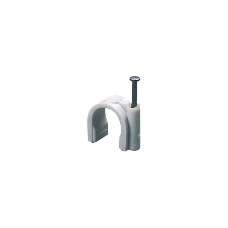 GRAFFETTE FISSACAVO IN PLASTICA D.8 100PZ GRAFFETTE FISSACAVO IN PLASTICA D.8 100PZ