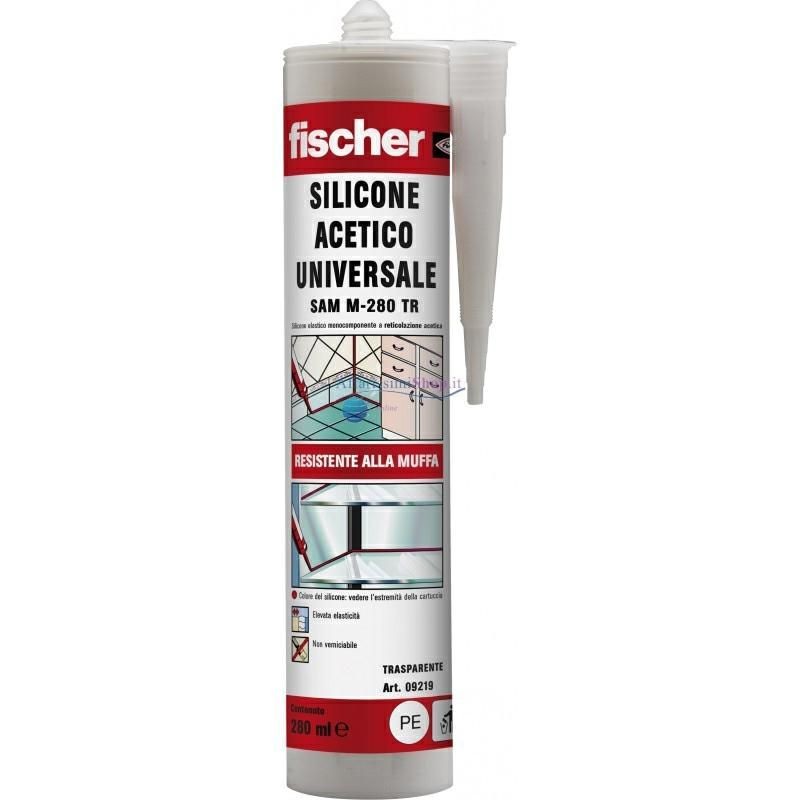 Silicone acetico Fischer monocomponente a reticolazione acetica 09219 Silicone acetico Fischer monocomponente a reticolazione acetica 09219
