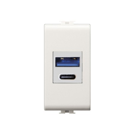 Alimentatore USB A/C Easy Compatibile Bticino Matix 5/12V 3A ELETTROCANALI ECSE8981AC