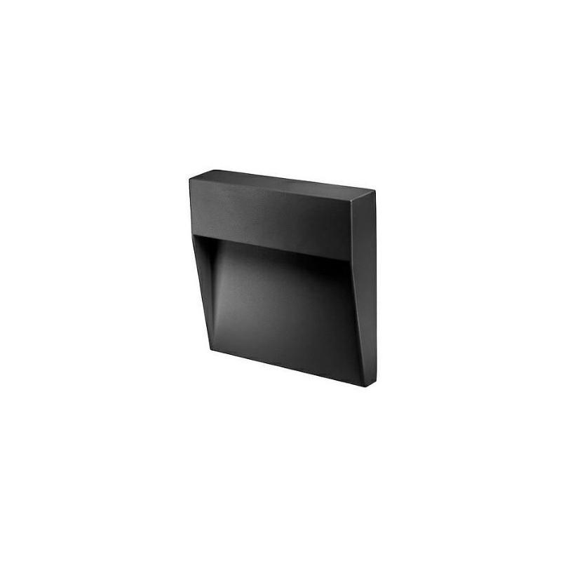 Segnapasso a LED Quadrato in Alluminio e Policarbonato Antracite 3W IP65 BOT LIGHTING BILBAO3GQ