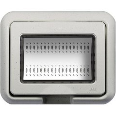 Placca Stagno IP55 Bianco Light 3 Mod BTICINO 24603N Placca Stagno IP55 Bianco Light 3 Mod BTICINO 24603N