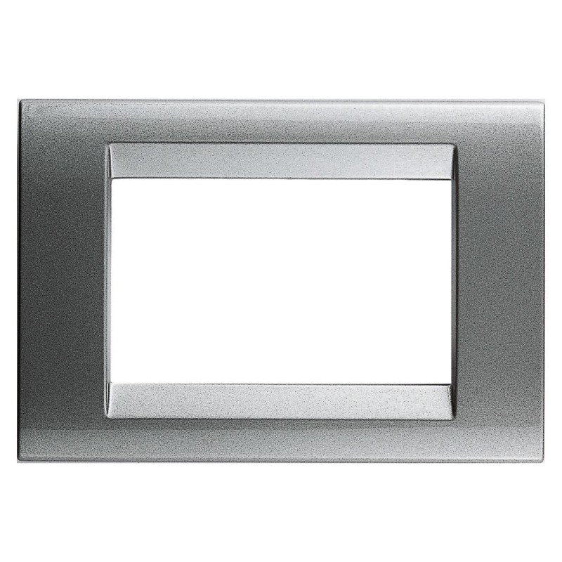 Placca Playbus 3 Moduli Grigio Titanio Gewiss GW32013 Placca Playbus 3 Moduli Grigio Titanio Gewiss GW32013