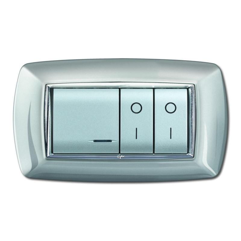 Placca My Life 4 Moduli Alluminio Chiaro ELETTROCANALI ECL2984AC Placca My Life 4 Moduli Alluminio Chiaro ELETTROCANALI ECL2984AC