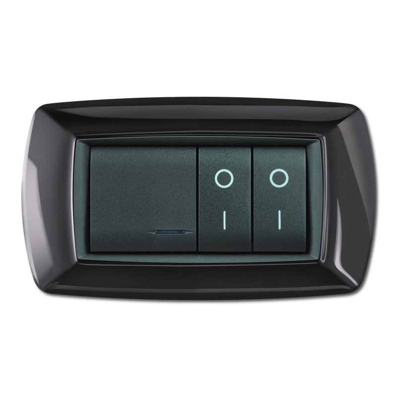 Placca My Life 4 Moduli Grigio Scuro ELETTROCANALI ECL2984GS Placca My Life 4 Moduli Grigio Scuro ELETTROCANALI ECL2984GS