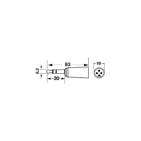 Adattatore microfonico xlr da spina 3 poli a spina jack 6,3 stereo KONELCO GBC 30564200
