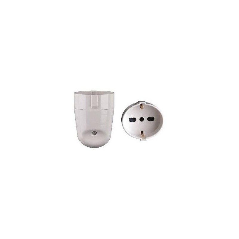 Presa Universale 16A 2P+T Nera Volante ECOVA 33019 Presa Universale 16A 2P+T Nera Volante ECOVA 33019