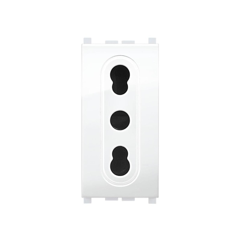 Presa Bipasso 16A Mivida Compatibile Vimar Plana ELETTROCANALI ECMV6045