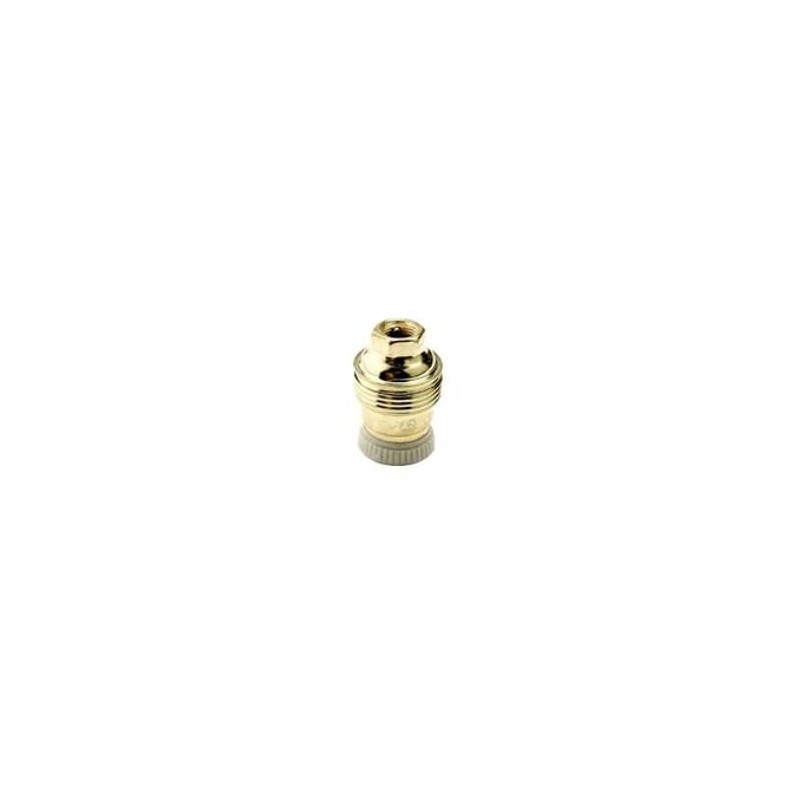 Portalampada E14 Ottone con Anello Porcellana FAI 1036 Portalampada E14 Ottone con Anello Porcellana FAI 1036