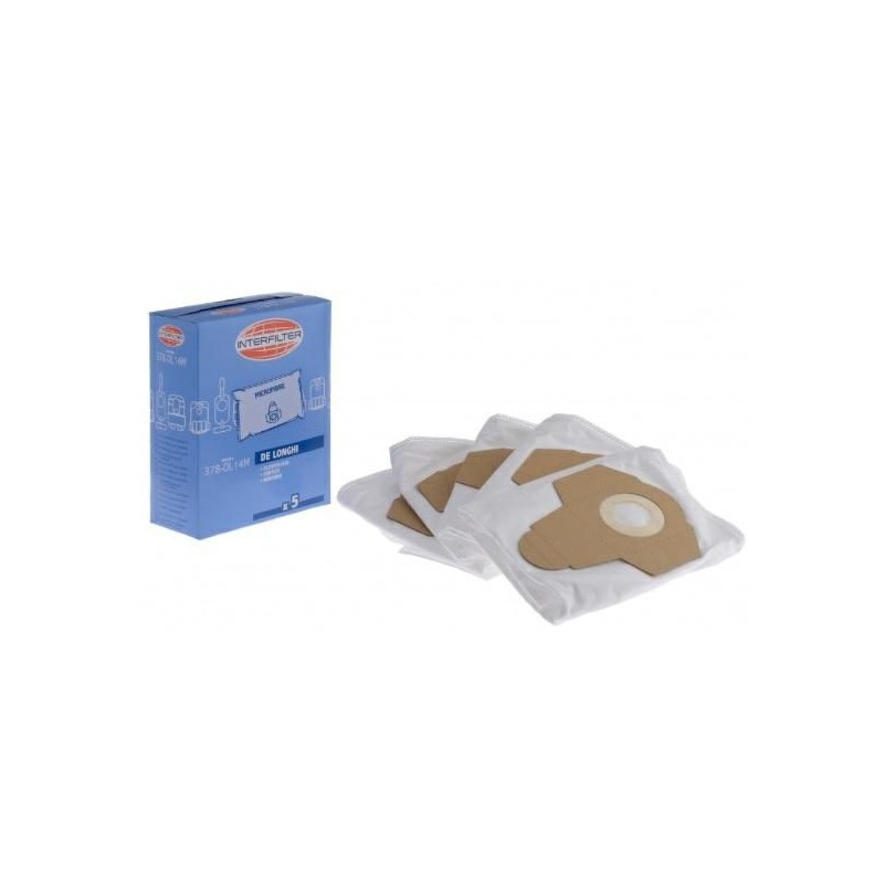 Sacchetti Microfibra 378-DL14M per Scopa Elettrica 5 pezzi INTERFILTER 35601469 Sacchetti Microfibra 378-DL14M per Scopa Elettrica 5 pezzi INTERFILTER 35601469