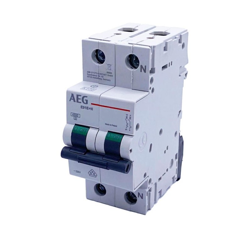 INTERRUTTORE MAGNETOTERMICO AEG COMPATTO 20A 1P+N 4.5KA 2 MODULI 552678 INTERRUTTORE MAGNETOTERMICO AEG COMPATTO 20A 1P+N 4.5KA 2 MODULI 552678