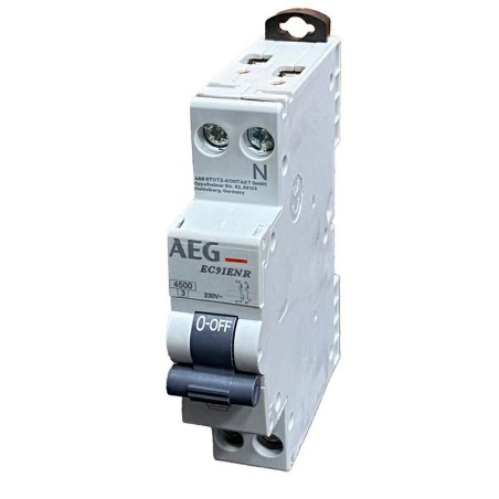 INTERRUTTORE MAGNETOTERMICO AEG COMPATTO 16A 1P+N 4.5KA 1 MODULO 692860