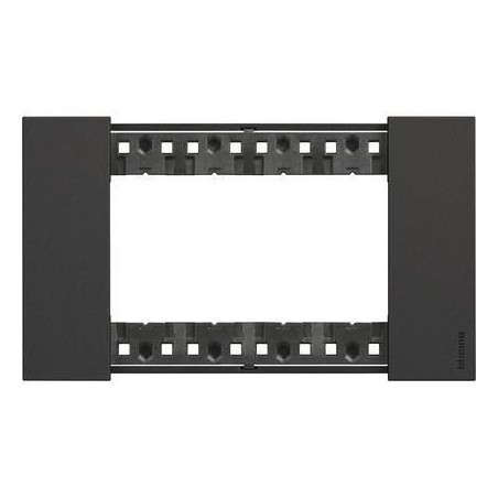 Placca Living Now 4 moduli colore nero BTICINO KA4804KG