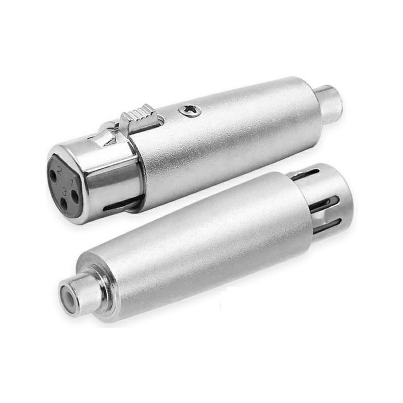 Adattatore microfonico XLR presa 3 poli a Presa RCA MATSUYAMA VS355 Adattatore microfonico XLR presa 3 poli a Presa RCA MATSUYAMA VS355