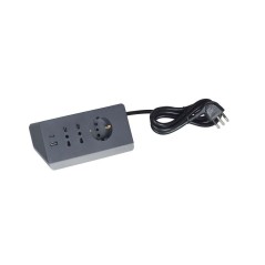 Multipresa da scrivania con 2 prese USB tipo A+C Grigia BTICINO S3711GBU