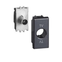 Presa Tv e Sat Axolute Passante 14db Connettore Maschio BTICINO HS4202P