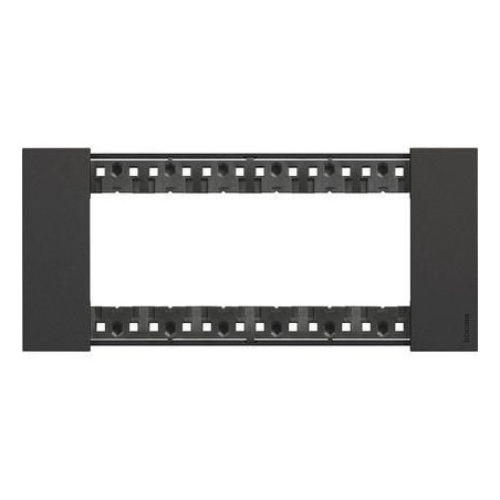 Placca Living Now 6 moduli colore nero BTICINO KA4806KG